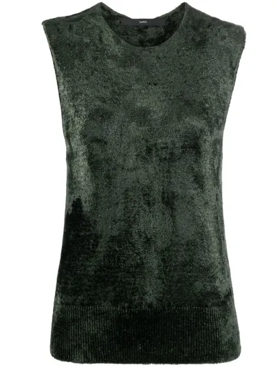 Sapio Textured Sleeveless Vest In Grün