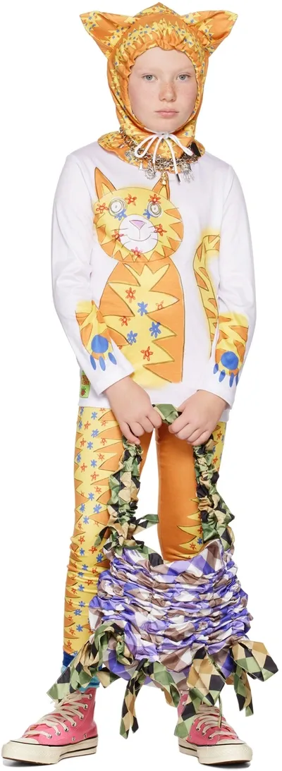 Chopova Lowena Ssense Exclusive Kids Orange & Yellow Magic Cat Costume In Orange Yellow