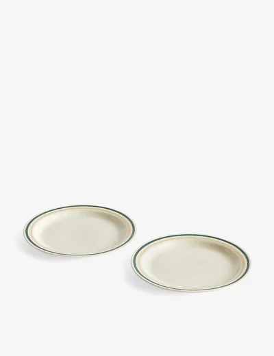 Hay Sobremesa Stoneware Plates Set Of Two 24.5cm In Multicolor