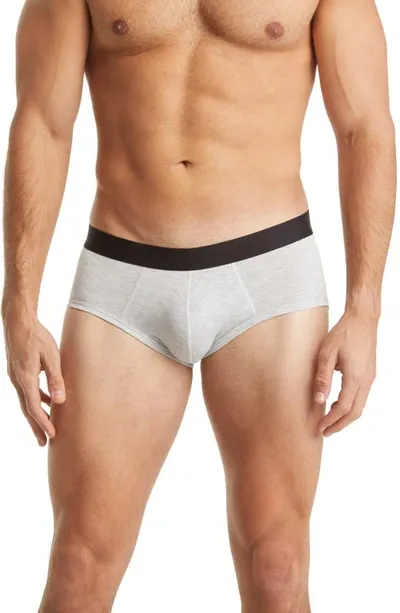 Meundies Stretch Briefs In Heather Grey