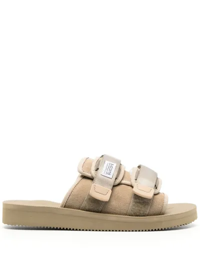 Suicoke Logo-patch Slip-on Sandals In Neutrals