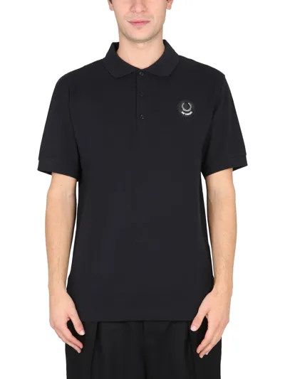 Raf Simons Polo Con Logo In Black