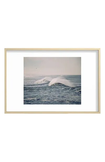 Deny Designs Stormy Waters Framed Art Print In Blue