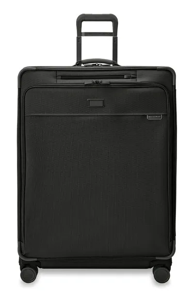 Briggs & Riley Men's Baseline Extra Large Expandable Spinner Suitcase In Black