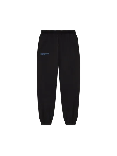 Pangaia Kids' Text-print Organic Cotton Jogging Bottoms 3-12 Years In Black