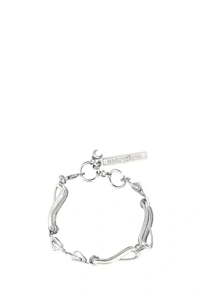 Marine Serre Lobster Claw Fastened Bracelet In Silver