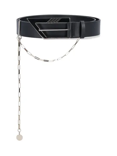 Attico The  Chain Detailed Belt In Black