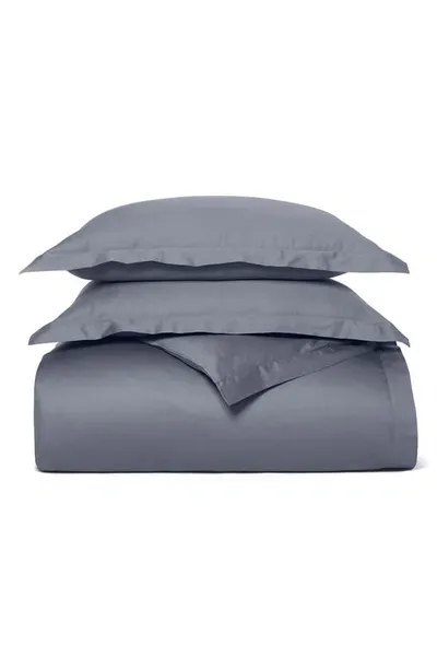 Boll & Branch Percale Hemmed Duvet Cover & Shams Set In Mineral