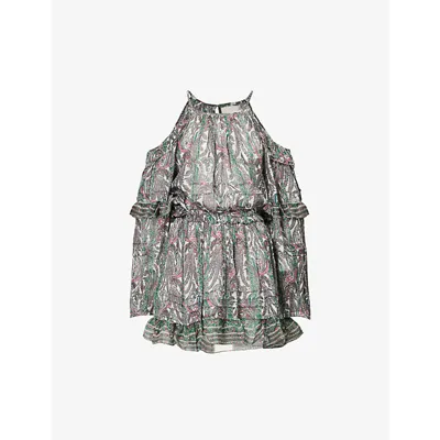 Isabel Marant Gabinia Printed Cotton And Silk Minidress In Ecru