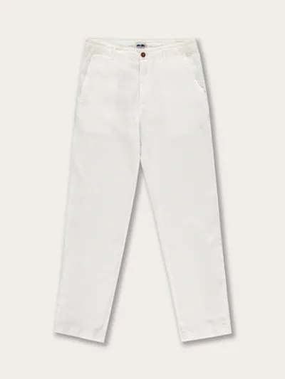 Love Brand & Co. Men's White Randall Linen Trousers