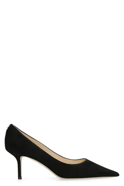 Jimmy Choo Love 65 Suede Pumps In Black