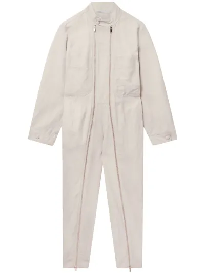 Stella Mccartney Woman Jumpsuit Camel Size 8-10 Wool In Grey