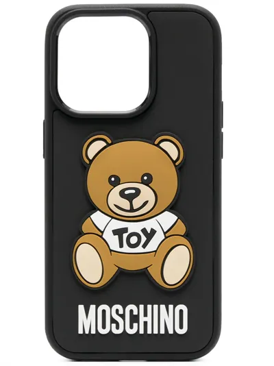 Moschino Teddy Bear Iphone 14 Pro Case In Black