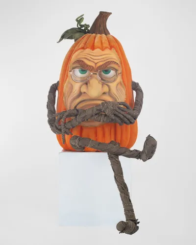 Katherine's Collection Grumpy Lanky Leg Pumpkin Figure