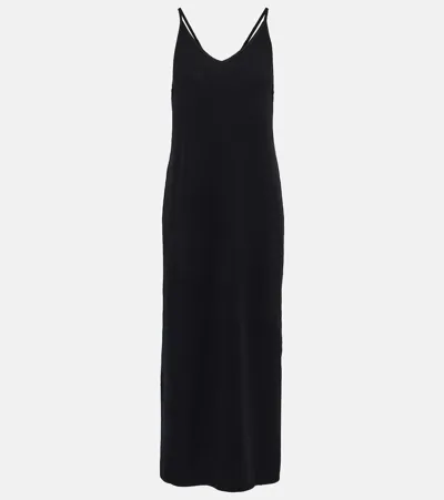 Jardin Des Orangers Cashmere And Wool Maxi Dress In Black