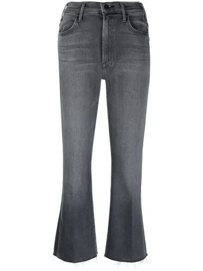 Mother Hustler High-rise Flared Jeans In Grey