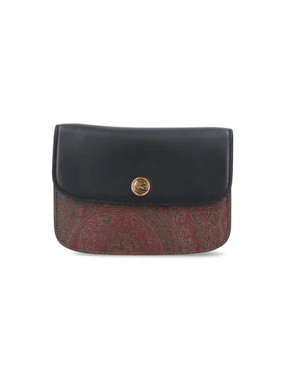 Etro Essential Crossbody Bag In Black  