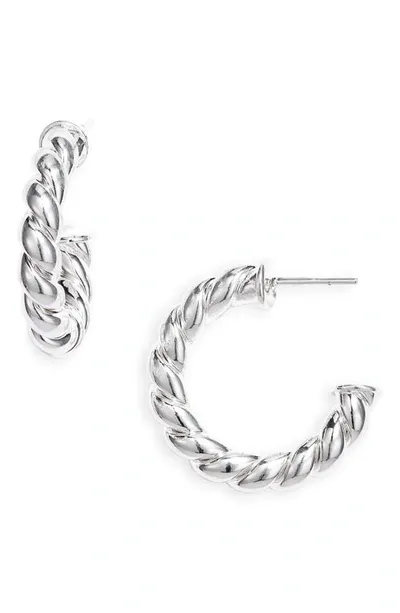 Child Of Wild Twisted Sister Large Hoop Earrings In Silver