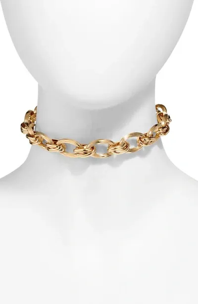 Child Of Wild Antonella Chain Choker Necklace In Gold