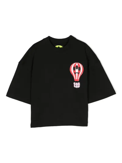 Barrow Kids' Logo-print Cotton T-shirt In Black