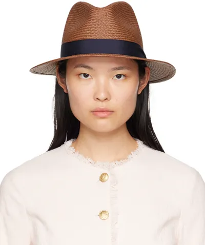 Rag & Bone Brown Lightweight Fedora In Caramel