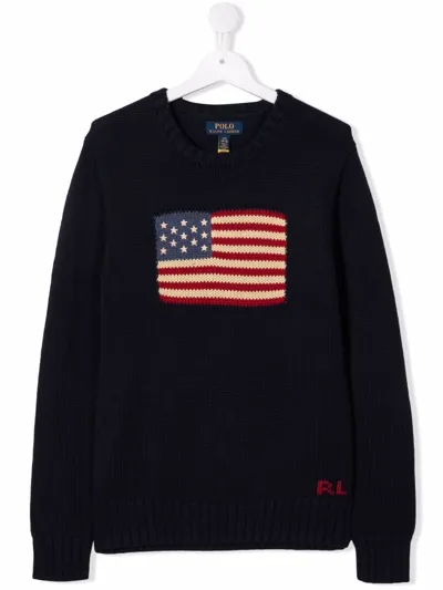 Ralph Lauren Kids' Sweater Flag In Blue