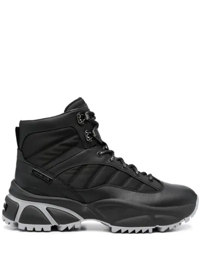 Michael Kors Logan Waterproof Leather Urban Trekking Boot In Black