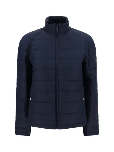 Thom Browne Zipped-up Padded Jacket In Navy