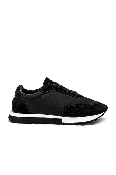 The Row 5mm Owen Runner Sneaker Sued In Black/black