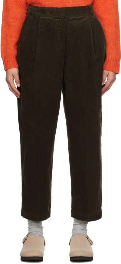 Ymc You Must Create Brown Market Organic Cotton Trouser