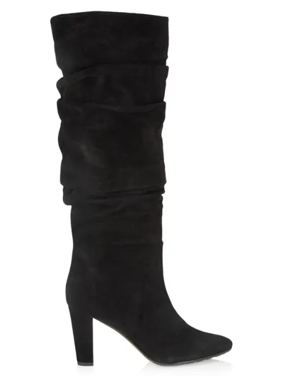 Manolo Blahnik Calassohi 90 Suede Knee Boots In Black