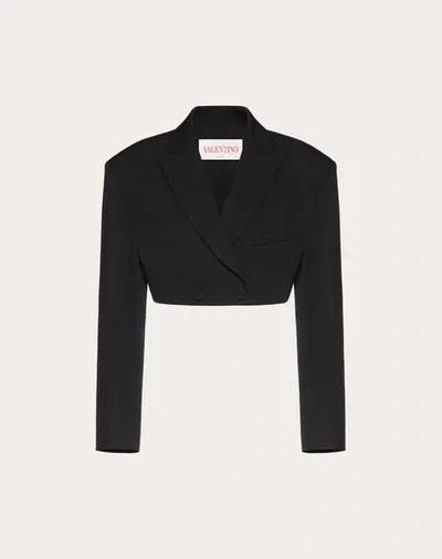 Valentino Blazer Aus Grisaille Frau Schwarz 42 In Black