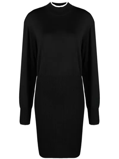 Remain Mock-neck Minidress In Black  