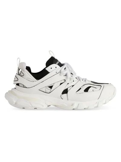 Balenciaga Track Nylon And Mesh Low-top Trainers In White Black