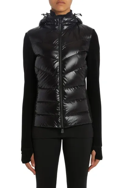 Moncler Padded Fleece Jacket In Black