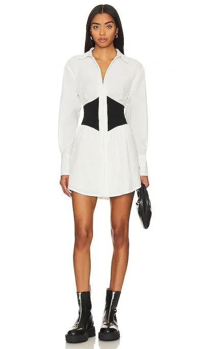 Sovere / Reminisce Corset Shirt Dress In White