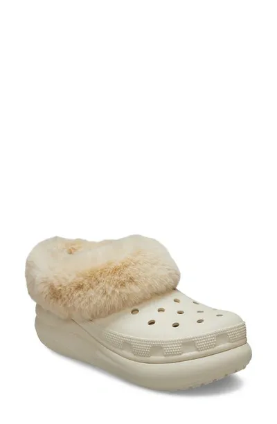 Crocs Furever Crush Shoe In Bone