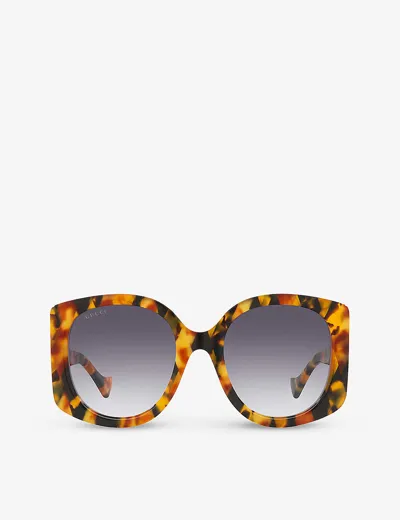 Gucci Eyewear Geometric Frame Sunglasses In Multi