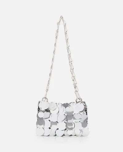 Rabanne Sparkle Nano Shoulder Bag In White