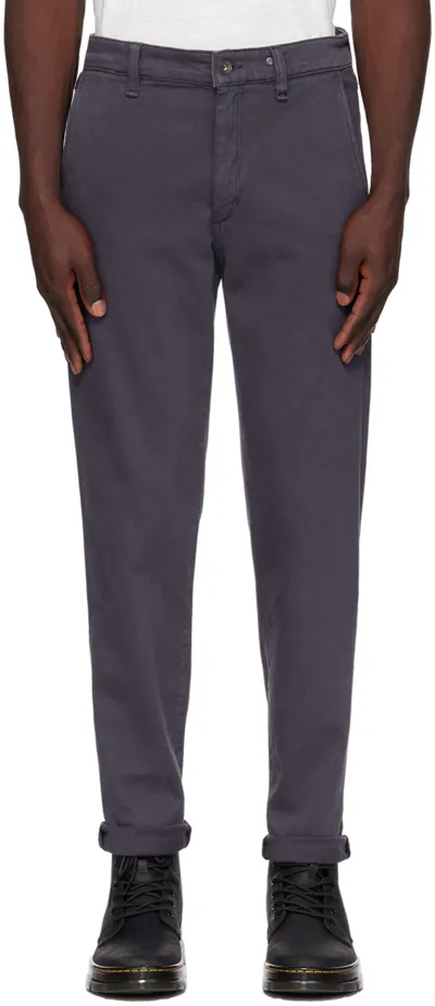 Rag & Bone Navy Fit 2 Trousers In Ink Blue