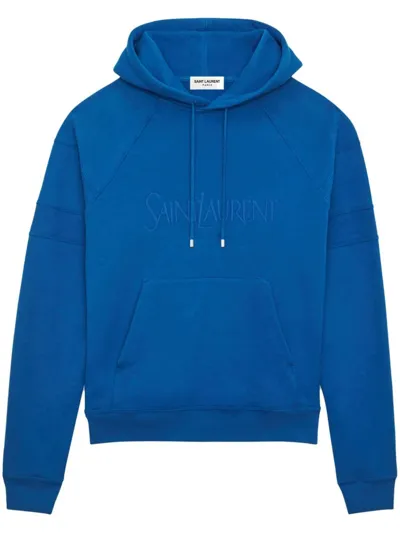 Saint Laurent Brushed Organic Cotton Sweatshirt In Multi