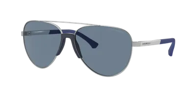 Emporio Armani Man Sunglasses Ea2059 In Dark Blue Polarized