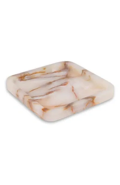 Bey-berk Marble Tray In Green/ivory