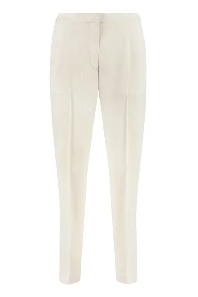 Aspesi Straight-leg Trousers In Ivory