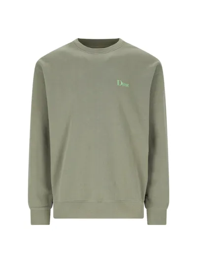 Dime Logo Crewneck Sweatshirt In Green