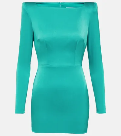 Alex Perry Crêpe Satin Minidress In Green