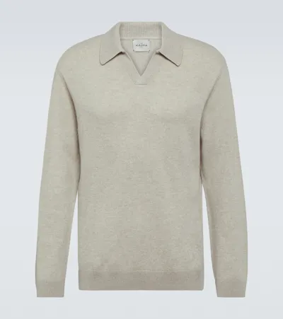 Le Kasha Gibson Cashmere Polo Sweater In Neutrals