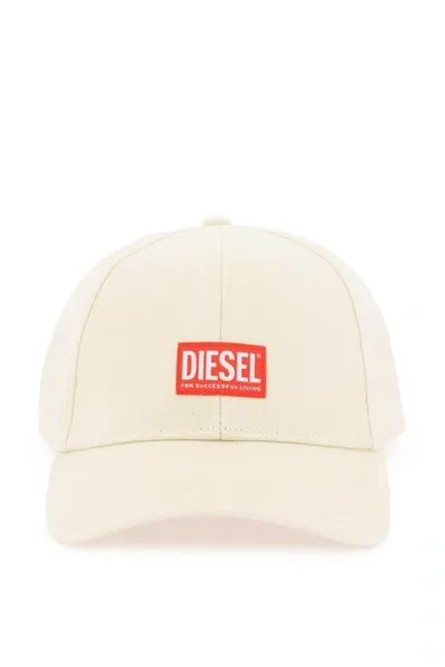 Diesel Corry-jacq-wash Baseball Cap In Beige