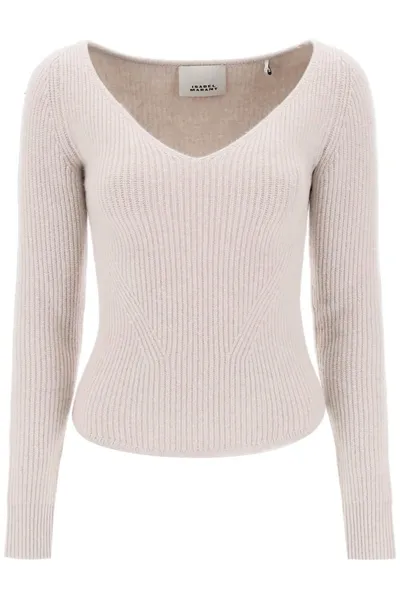 Isabel Marant Bricelia Merino Wool And Cashmere Sweater In Beige