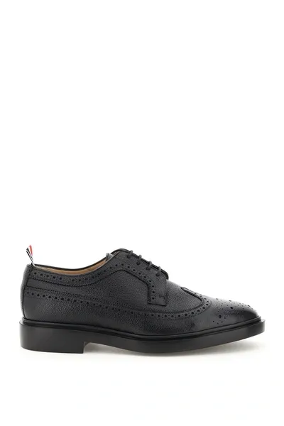 Thom Browne Black Longwing Brogue Oxfords